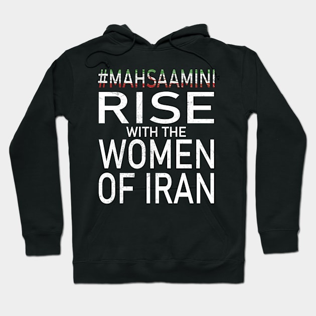 RISE WITH THE WOMEN OF IRAN #mahsaamini Hoodie by MARBBELT